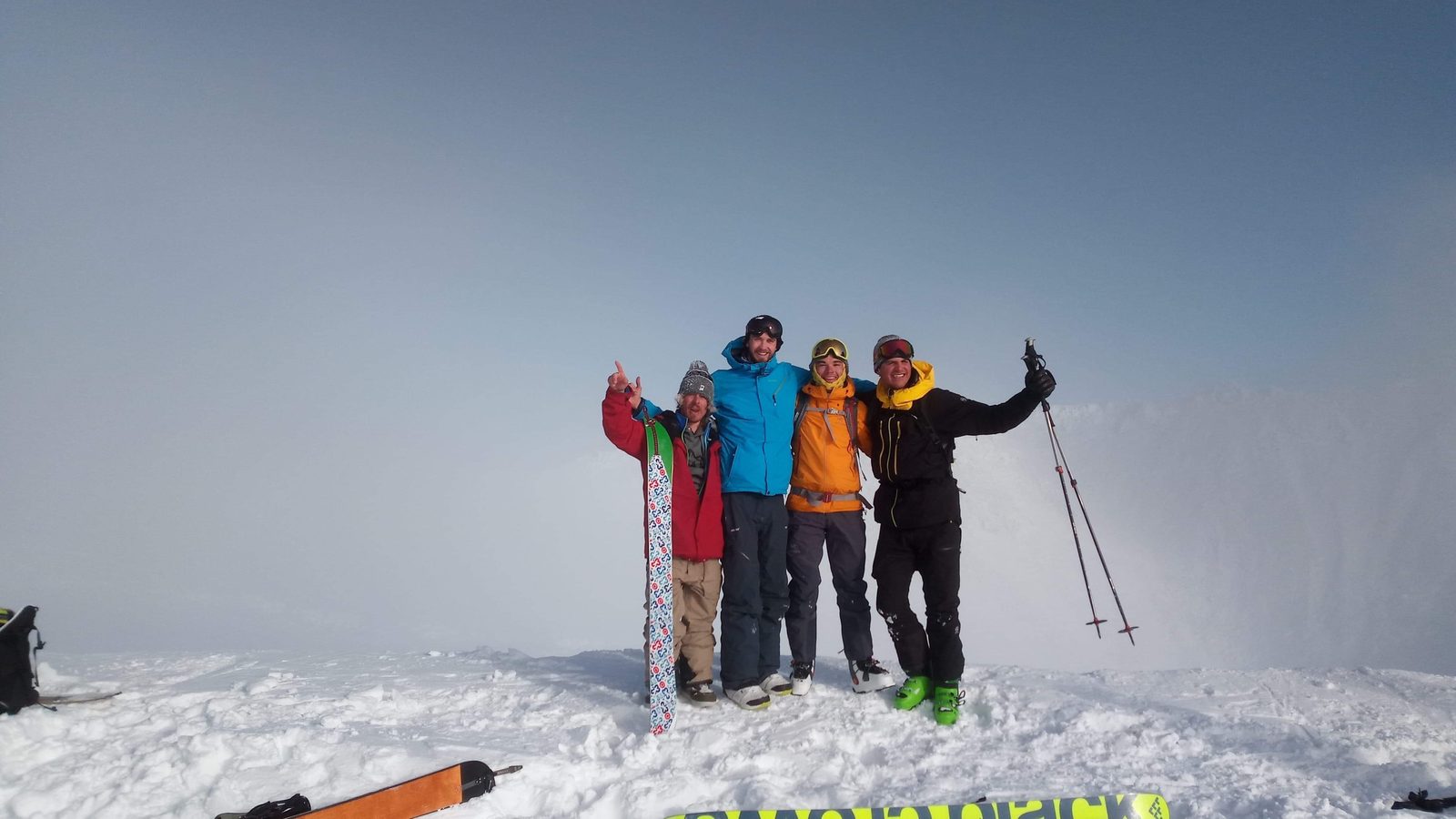 Grup al cim del Mt Yotei